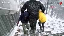 İstanbul'da yoğun kar yağışı ve fırtına
