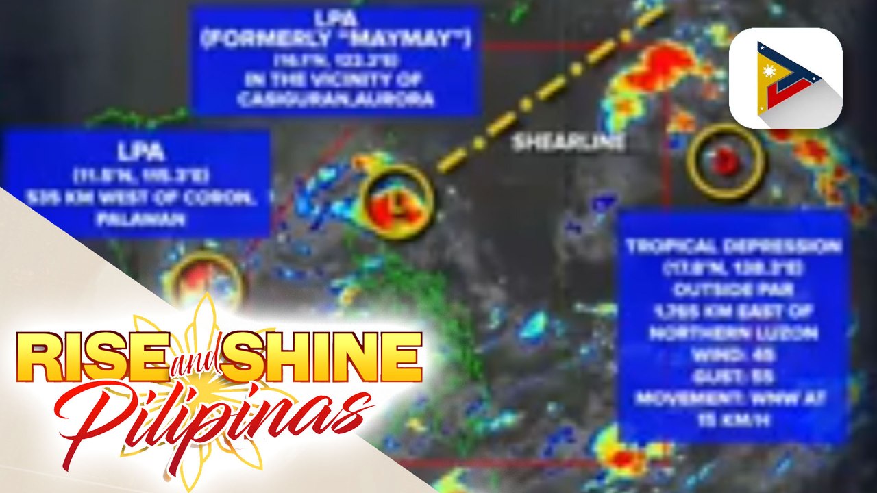 Bagyong Maymay, isa na lamang LPA; binabantayang TD sa labas ng PAR, patuloy na minomonitor ng PAGASA
