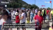 Sinop'un Ayancık ilçesinde köprüde büyük panik! Çökme tehlikesi yaşandı