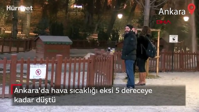 Ankara'da hava sıcaklığı eksi 5 dereceye kadar düştü