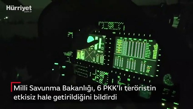 Milli Savunma Bakanlığı, 6 PKK’lı teröristin etkisiz hale getirildiğini bildirdi