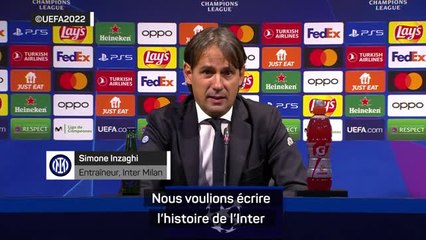 Groupe C - Inzaghi : "Nous voulions écrire l'histoire de l'Inter"