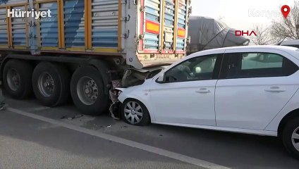 Konya'da zincirleme 'kum fırtınası' kazası