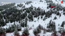 Bolu Kartalkaya'da kar etkili oluyor