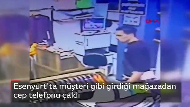 Esenyurt'ta müşteri gibi girdiği mağazadan cep telefonu çaldı
