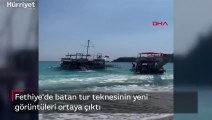 Fethiye'de batan tur teknesinin yeni görüntüleri ortaya çıktı
