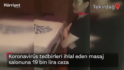 Koronavirüs tedbirleri ihlal eden masaj salonuna 19 bin lira ceza
