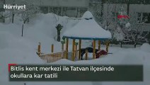 Bitlis kent merkezi ile Tatvan ilçesinde okullara kar tatili