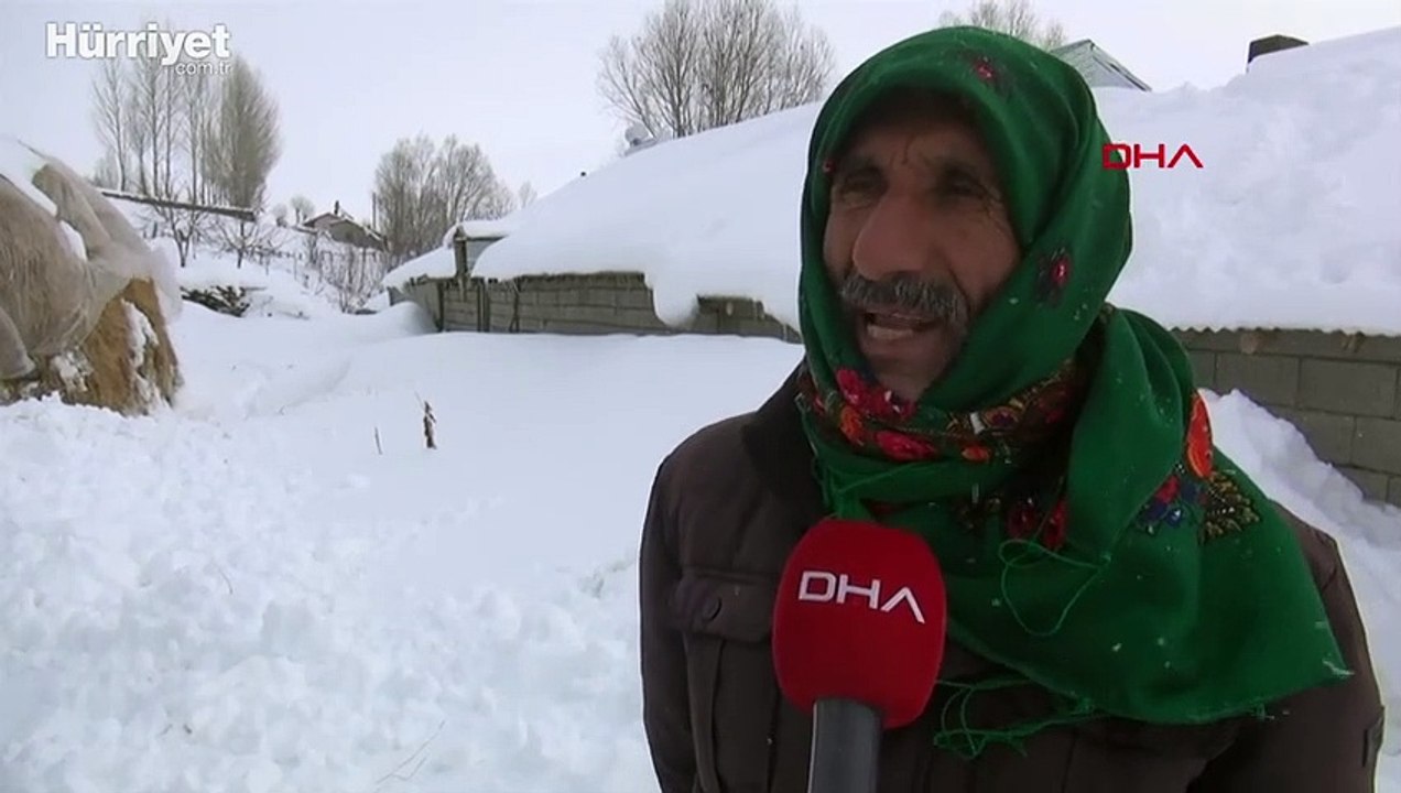Görüntüler Muş'tan... 1800 rakımdaki evler kara gömüldü