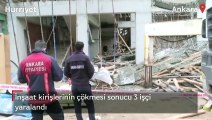 Ankara'da inşaat kirişlerinin çökmesi sonucu 3 işçi yaralandı