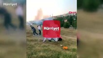 Sultangazi'de havai fişekler düğünde davetliler arasında patladı