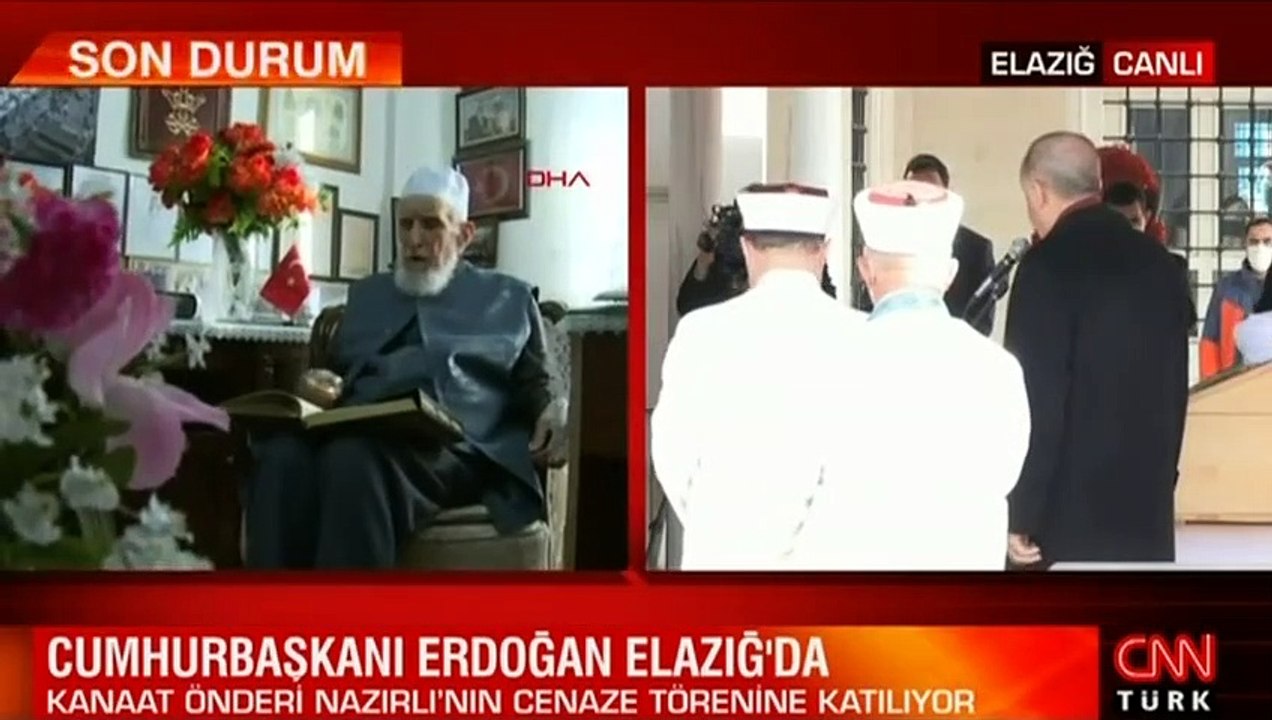 Cumhurbaşkanı Erdoğan Hafız Abdullah Nazırlı için düzenlenen cenaze törenine katıldı