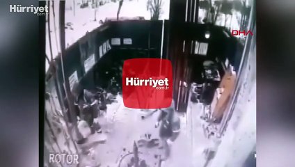 İnşaat alanındaki iş kazası kamerada