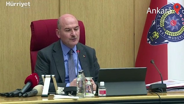 İçişleri Bakanı Soylu, 81 ilin emniyet müdürleriyle video konferans yöntemiyle toplantı yaptı