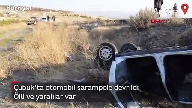 Çubuk'ta otomobil şarampole devrildi! Ölü ve yaralılar var