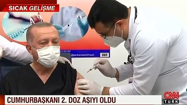Cumhurbaşkanı Erdoğan, koronavirüs aşısının ikinci dozunu yaptırdı