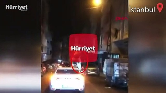 Konvoyda silahla havaya ateş açan maganda yakalandı