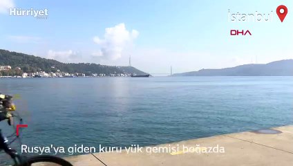 Rusya'ya giden kuru yük gemisi boğazda arızalandı