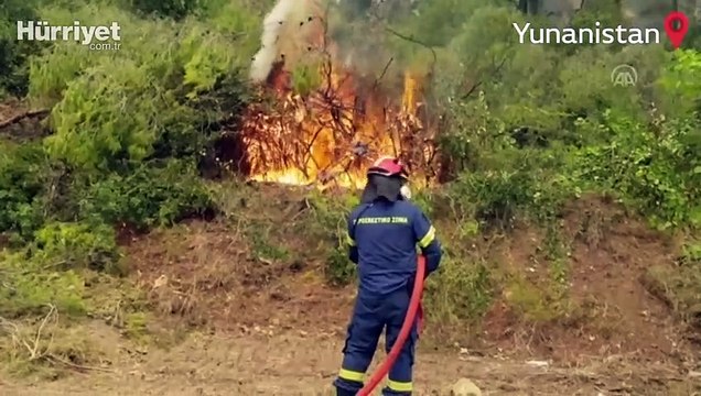 Yunanistan'da orman yangınlarıyla mücadele devam ediyor
