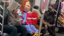 ABD'de metroda Chucky kostümlü 'sosyal deney' viral oldu