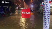 Marmaris'te kuvvetli yağış hayatı olumsuz etkiledi