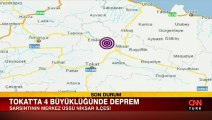 Tokat'ın Niksar ilçesinde 4.0 büyüklüğünde deprem