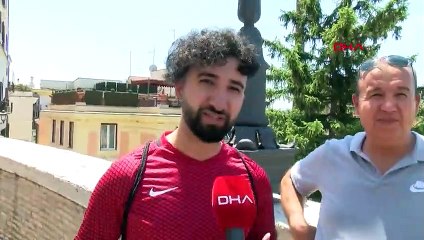 Roma'da 'Türkiye' tezahüratları! Ay-yıldızlı taraftarlar galibiyetten emin...