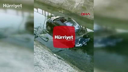 Otomobil sulama kanalına devrildi! Uzman çavuş ağır yaralı