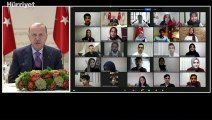 Cumhurbaşkanı Recep Tayyip Erdoğan, gençlerle video konferans ile görüştü