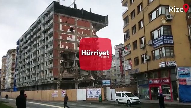 Kentsel dönüşüm projesi kapsamında bazı yapılar yıkıldı