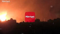 İsrail'in Gazze'ye yönelik bombardımanları görüntülere yansıdı