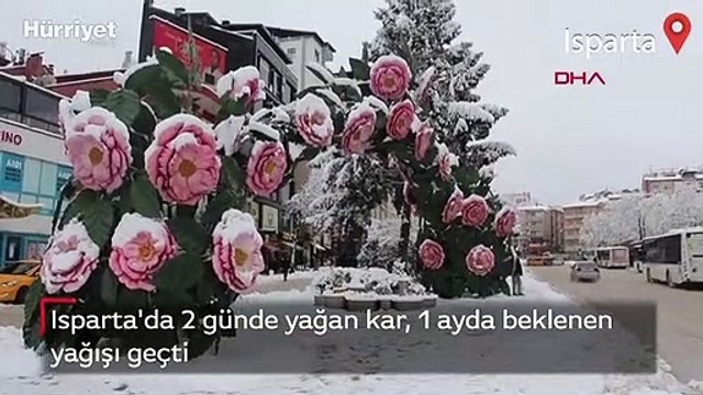 Isparta'da 2 günde yağan kar, 1 ayda beklenen yağışı geçti