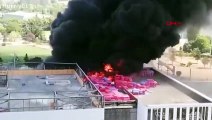 Çankaya'da hastane inşaatında yangın