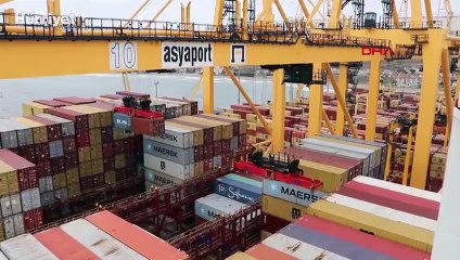 Dünyanın en büyük konteyner gemilerinden 'MSC Samar' Tekirdağ'da