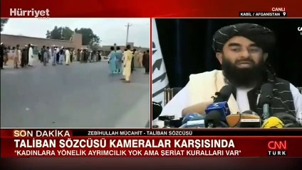 Taliban Sözcüsü Kabil'de basın açıklaması yaptı