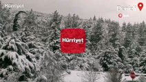 Yoğun kar yağışı sonrası Denizli beyaza büründü