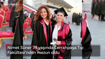 Nimet Süner 74 yaşında Cerrahpaşa Tıp Fakültesi'nden mezun oldu