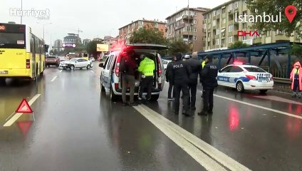 Üsküdar ve Ümraniye'de yağışlı hava zincirleme kazalara neden oldu