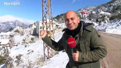 Antalya'da yıllar sonra kar yağdı