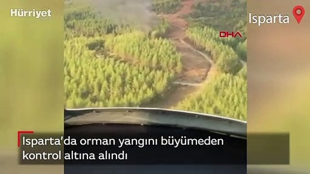 Isparta’da orman yangını büyümeden kontrol altına alındı