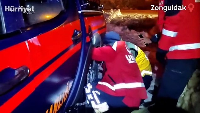 Böbrek hastası, 14 saatlik çalışmayla hastaneye ulaştırıldı