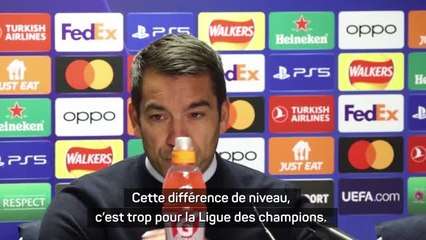 Groupe D - Van Bronckhorst : "Cette différence de niveau, c'est trop pour la Ligue des champions"