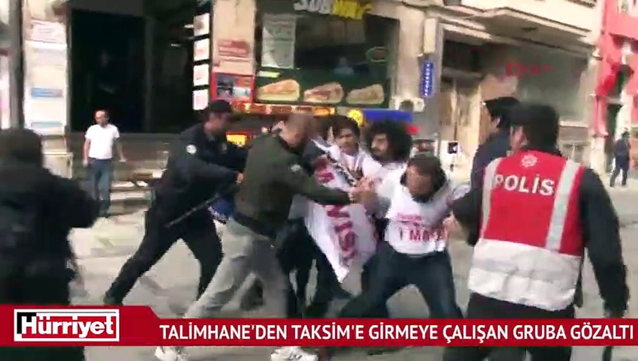 Talimhane'den Taksim Meydanı'na girmeye çalışan grup gözaltına alındı