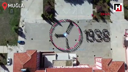 450 öğrenciyle '10 Kasım' koreografisi