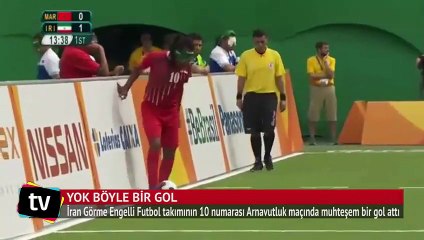 Görme engelli futbolcudan muhteşem gol
