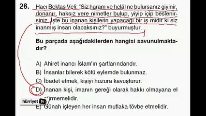 DİN KÜLTÜRÜ VE AHLAK BİLGİSİ SORULARININ ÇÖZÜMLERİ