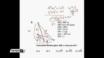 GEOMETRİ SORULARININ ÇÖZÜMLERİ