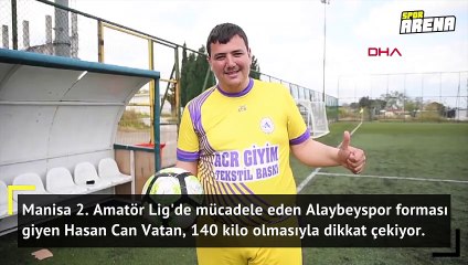Böyle futbolcu görülmedi! 140 kilo...