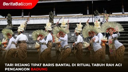 Tari Rejang Tipat Baris Bantal di Ritual Tabuh Rah Aci Pengangon Badung