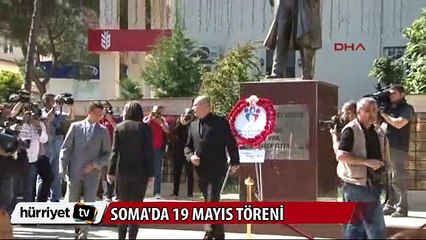 Soma'da buruk 19 Mayıs töreni
